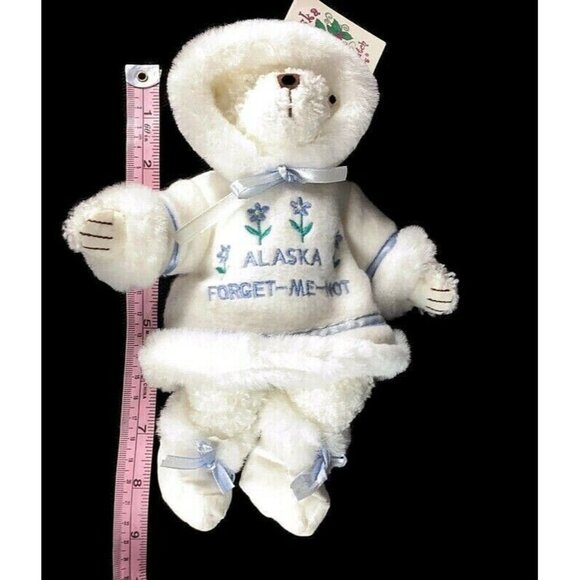 Arctic Circle Alaska Berry Patch soft plush white Bear in Hooded jacket - Picture 6 of 7